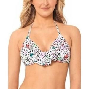 Salt + Cove Juniors' Push-Up Ruffled Bikini Top Women's Swimsuit XS NWT